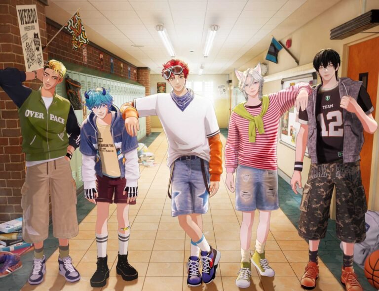 HYPEVERSE , HYPEVERSE five-member virtual K-pop group group photo , LEVIN HYPEVERSE member with red hair and goggles , ATO HYPEVERSE member with horns character design , TAKUMI HYPEVERSE member with blond hair and headphones , REN HYPEVERSE member in hooded jacket , KIRO HYPEVERSE member with silver hair appearing upside down , HYPEVERSE Weirdo music video comic book intro card , HYPEVERSE mascot characters PICO PICO GON GON BANI MARU SAHO , HYPEVERSE MAKO bulldog character dance cover , HYPEVERSE official logo and group branding,