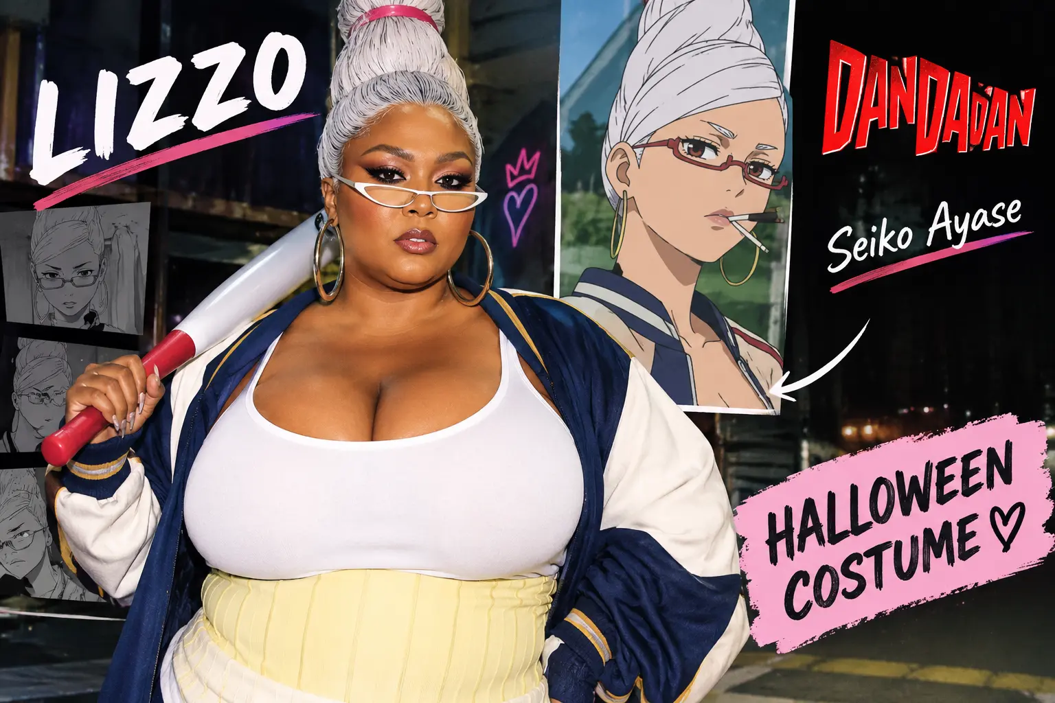 Lizzo , Lizzo Halloween costume, Lizzo Seiko Ayase, Seiko Ayase Halloween look, Lizzo anime costume, Dandadan Seiko Ayase, Lizzo Halloween 2026, celebrity Halloween costumes, anime cosplay, Seiko Ayase costume, Dandadan anime
