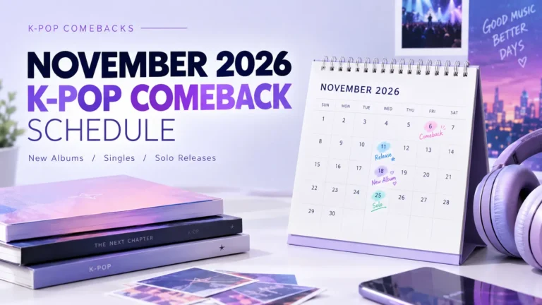 November 2026 , November 2026 K-pop comebacks, November 2026 K-pop comeback schedule, upcoming K-pop comebacks, K-pop albums November 2026, K-pop comeback dates, TXT comeback, ATEEZ comeback, NCT DREAM comeback,